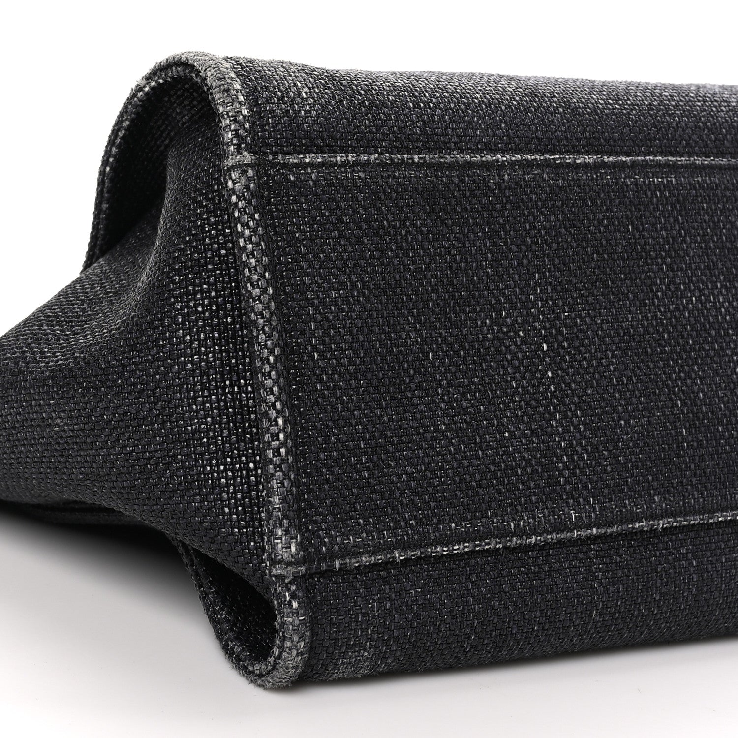 Chanel Woven Straw Raffia Medium Deauville Tote Black 9 of 11