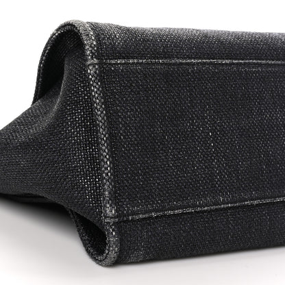 Chanel Woven Straw Raffia Medium Deauville Tote Black 9 of 11