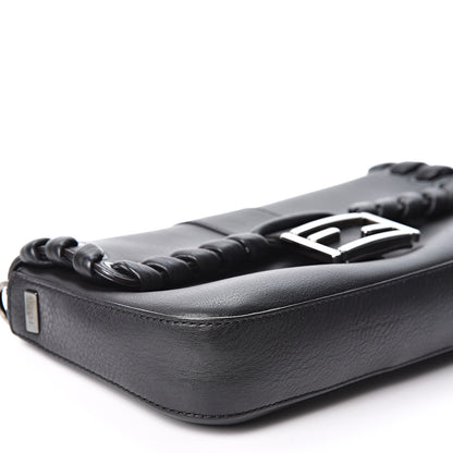 Fendi Vitello Dolce Lace Up Baguette Black 7 of 8