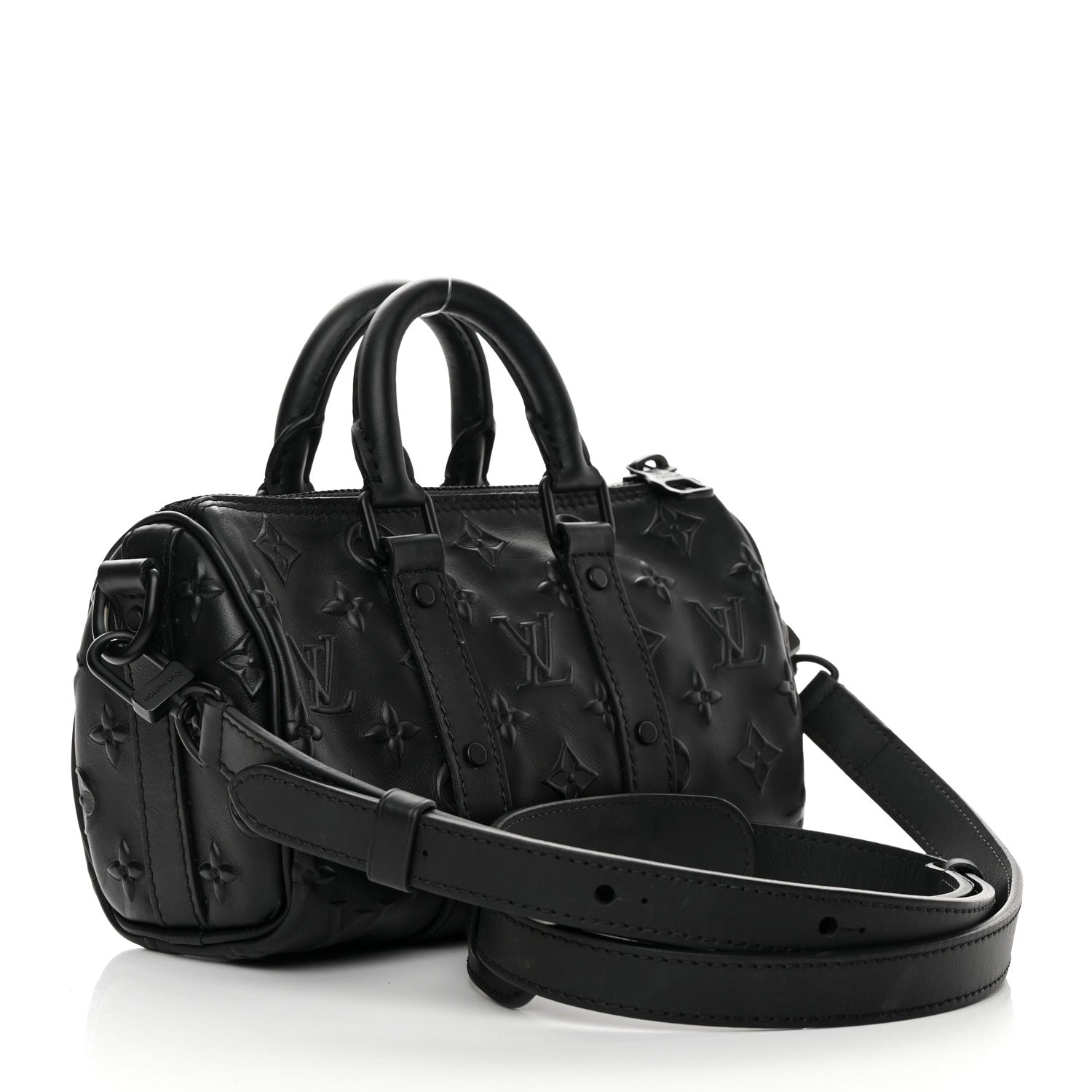 Louis Vuitton Monogram Seal Keepall XS Black 3 of 14