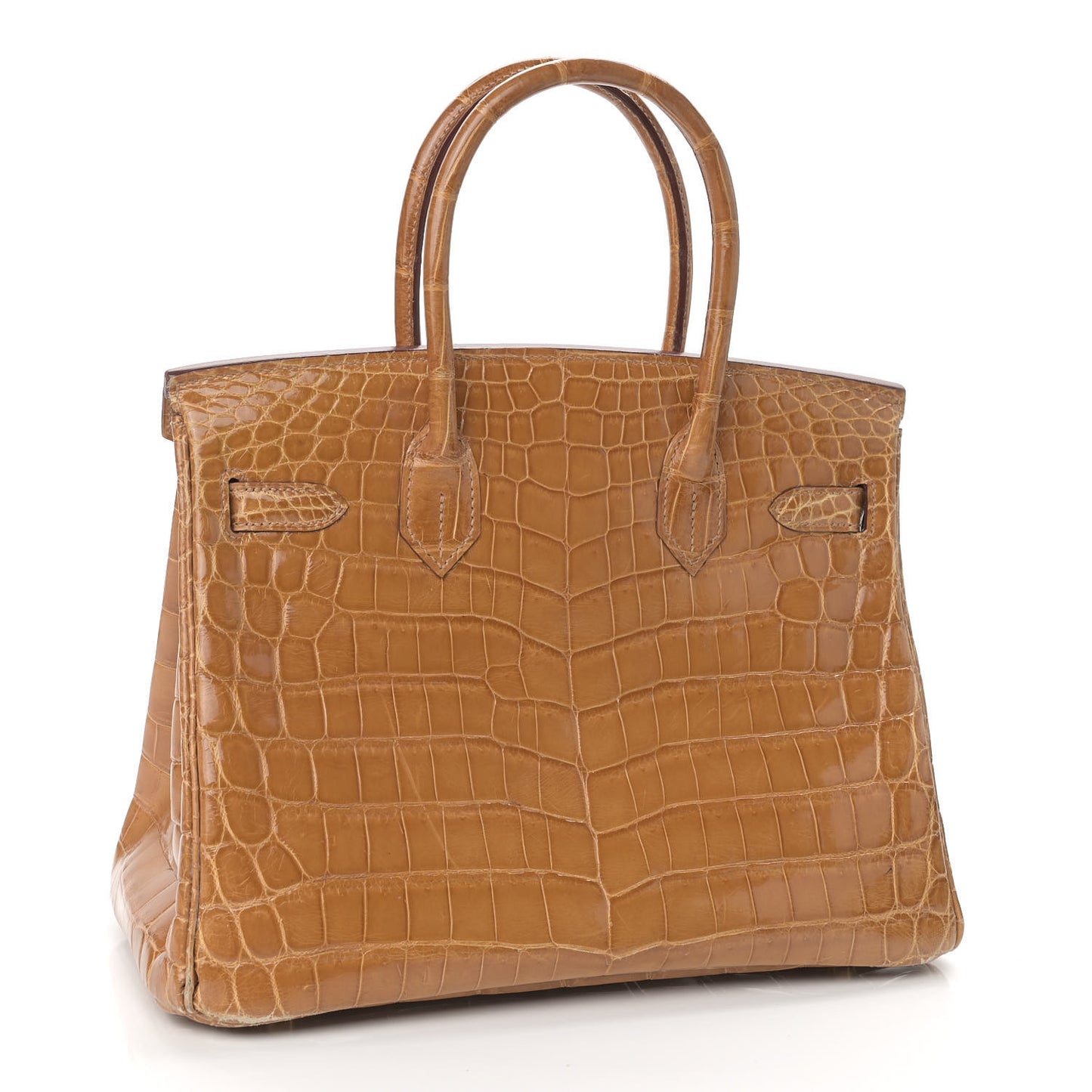 Shiny Niloticus Crocodile Birkin 30 Camel