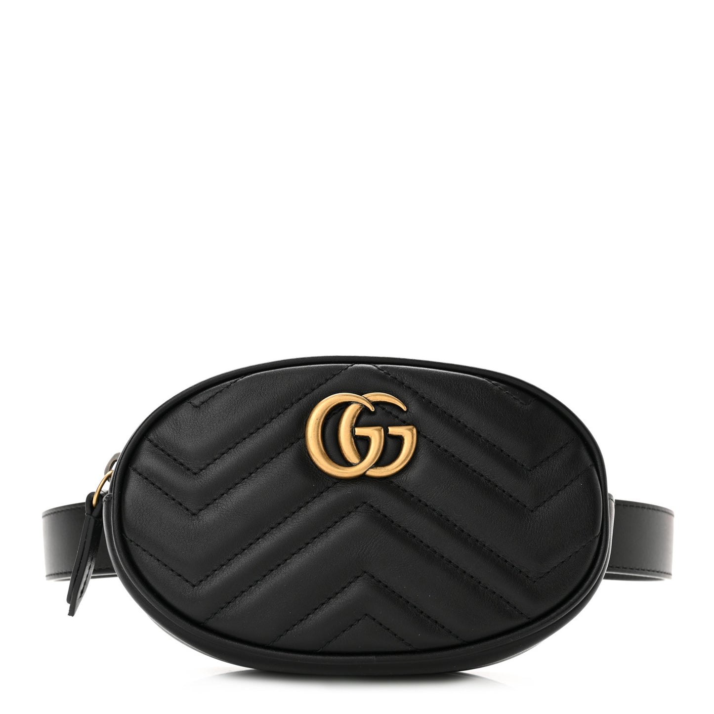 Calfskin Matelasse GG Marmont Belt Bag 85 34 Black