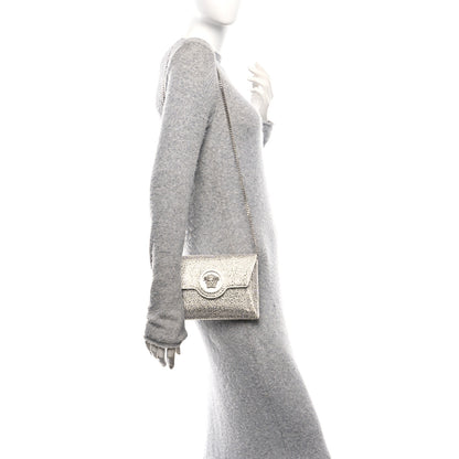 Versace Crystal La Medusa Envelope Clutch Optical White 2 of 9