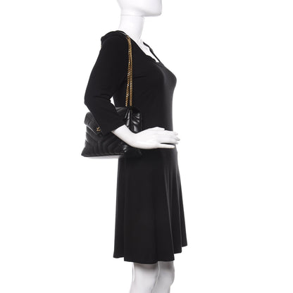 Saint Laurent Calfskin Y Quilted Monogram Small Loulou Chain Satchel Black 2 of 9