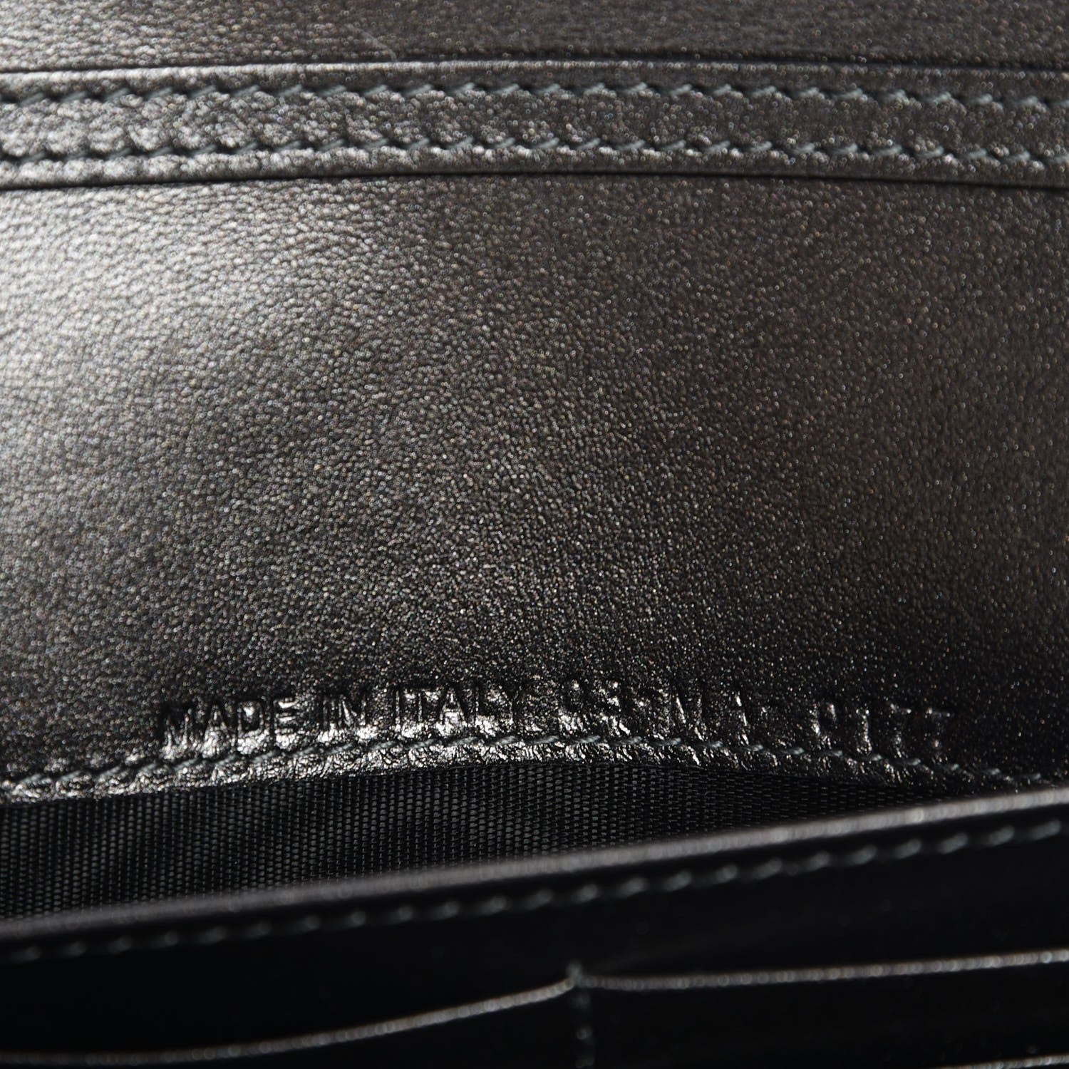 Christian Dior Metallic Grained Calfskin Diorama Croisiere Chain Wallet Gunmetal Grey 7 of 7