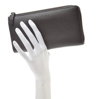 Gucci Pebbled Calfskin Donna Long Wallet Grey Field 2 of 9