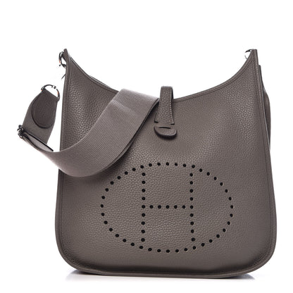 Hermes Taurillon Clemence Evelyne III PM Etain 1 of 12