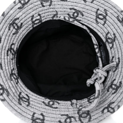 Chanel Denim CC Bucket Hat M White Black 6 of 7