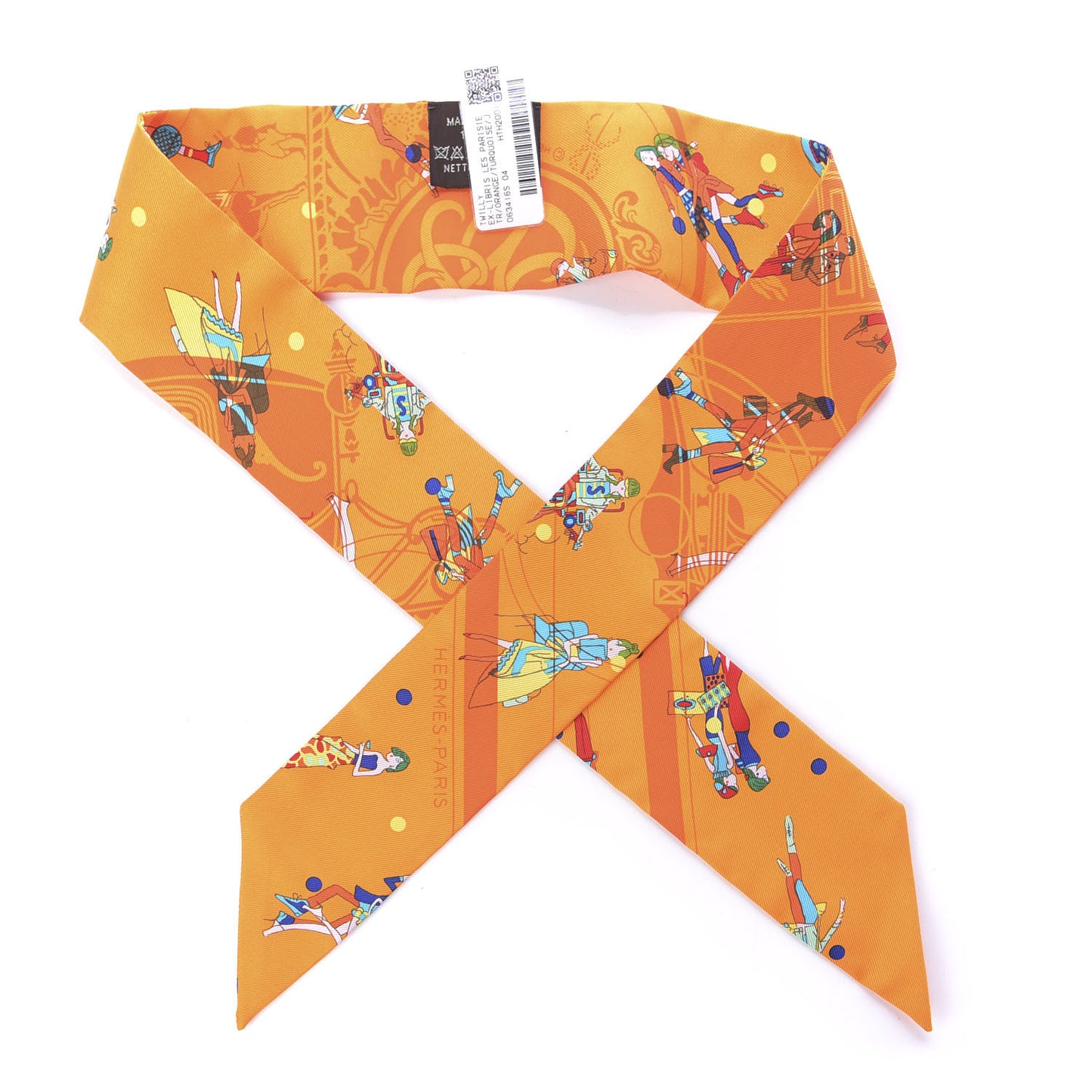 Silk Ex-Libris Les Parisie Twilly Orange Turquoise