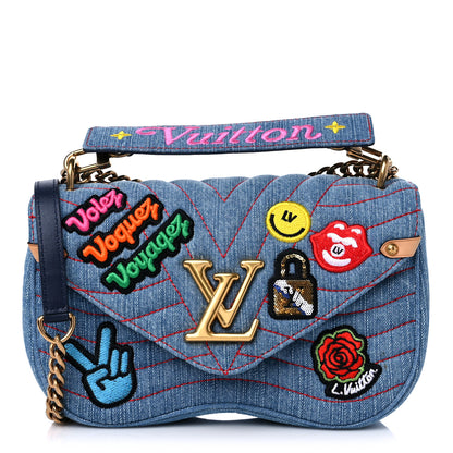 Louis Vuitton Denim New Wave Chain MM Blue 1 of 9