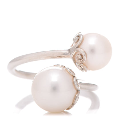 Tiffany Sterling Silver Freshwater Pearl Paloma Picasso Goldoni Heart Ring 49 5 1 of 6