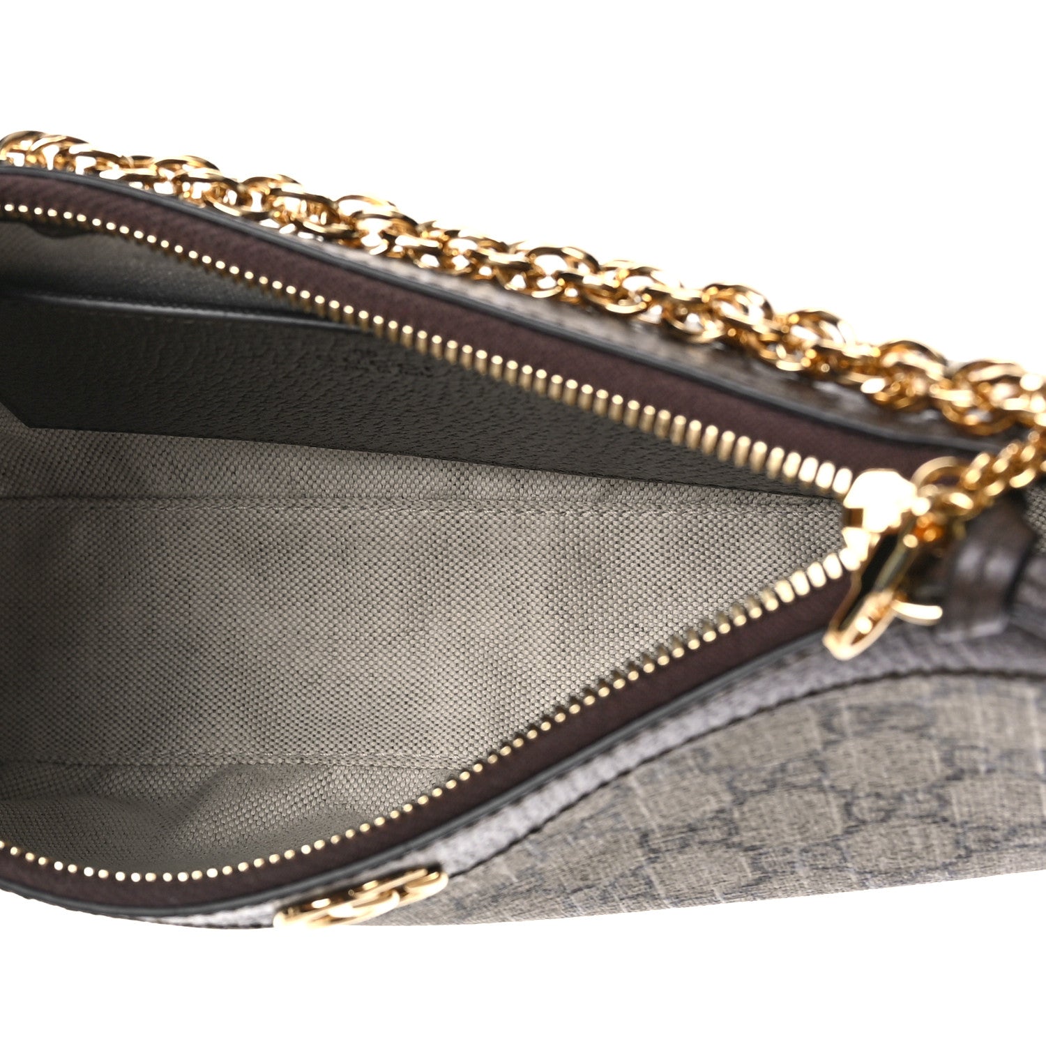 Gucci GG Supreme Monogram Textured Dollar Calfskin Web Small Ophidia GG Handbag Beige Ebony New Acero 5 of 8