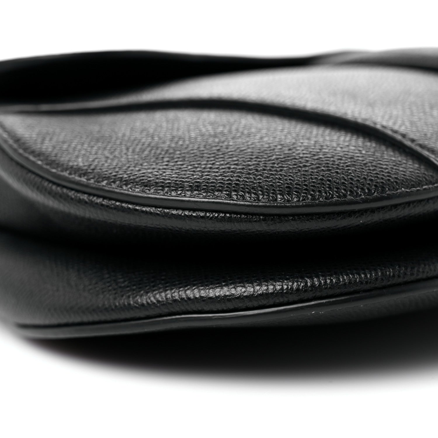 Christian Dior Grained Calfskin Saddle Bag Black 8 of 11