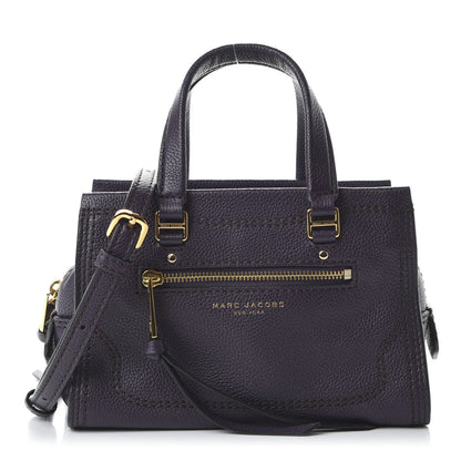 Marc Jacobs Textured Calfskin Mini Cruiser Convertible Satchel Grape 1 of 9