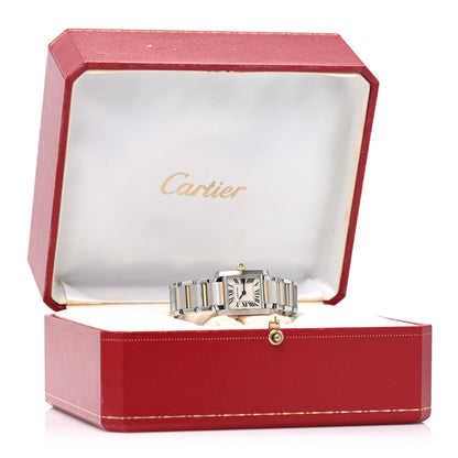Cartier Stainless Steel 18K Yellow Gold 20mm Tank Francaise Quartz Watch 5 of 5