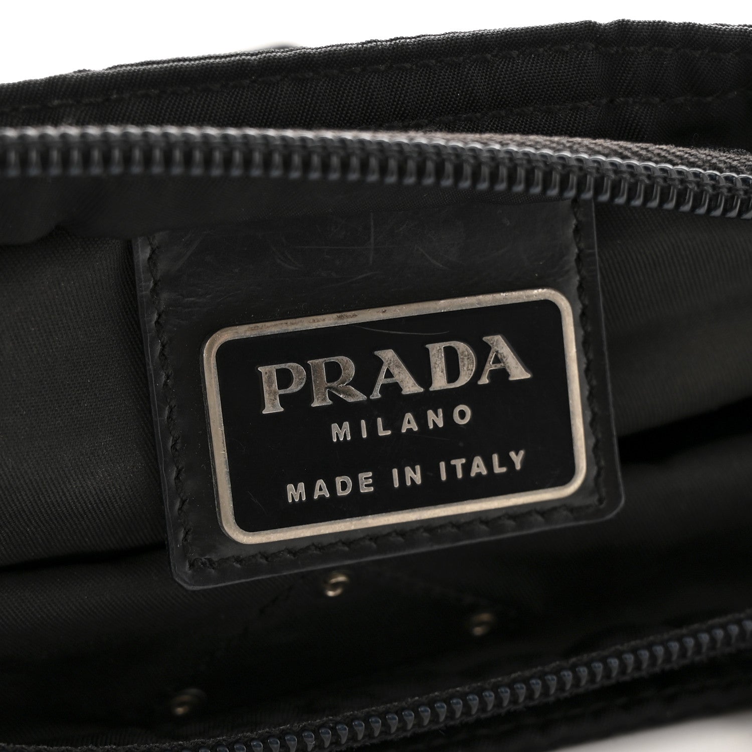 Prada Nylon Vela Flat Messenger Bag Black 6 of 13