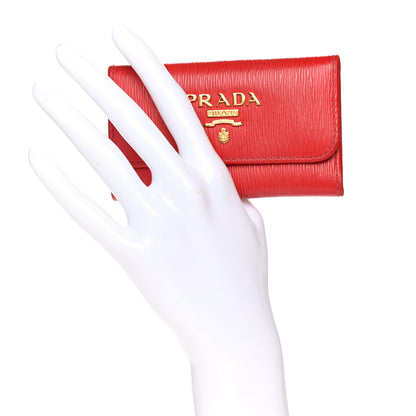 Prada Saffiano Metal 6 Key Holder Fuoco 2 of 9