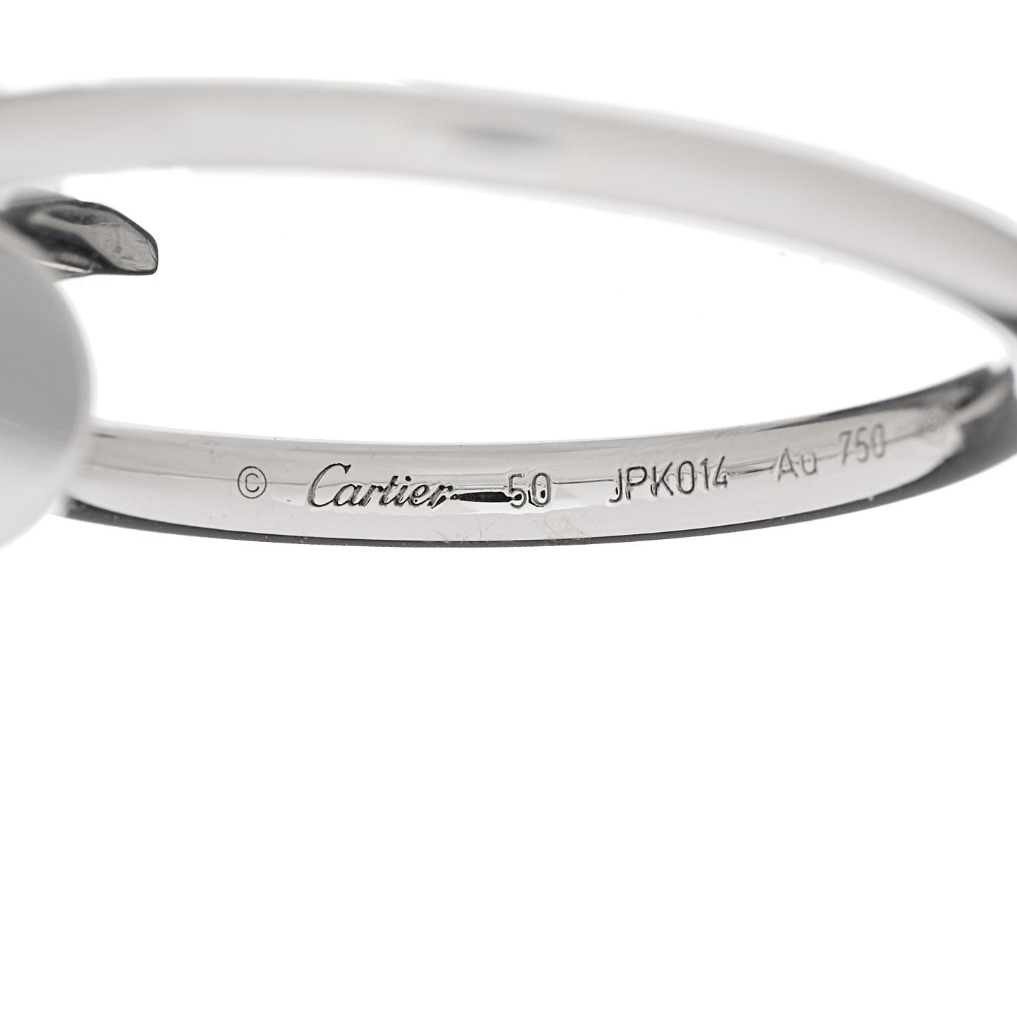 18K White Gold Small Juste Un Clou Ring 50 5.25