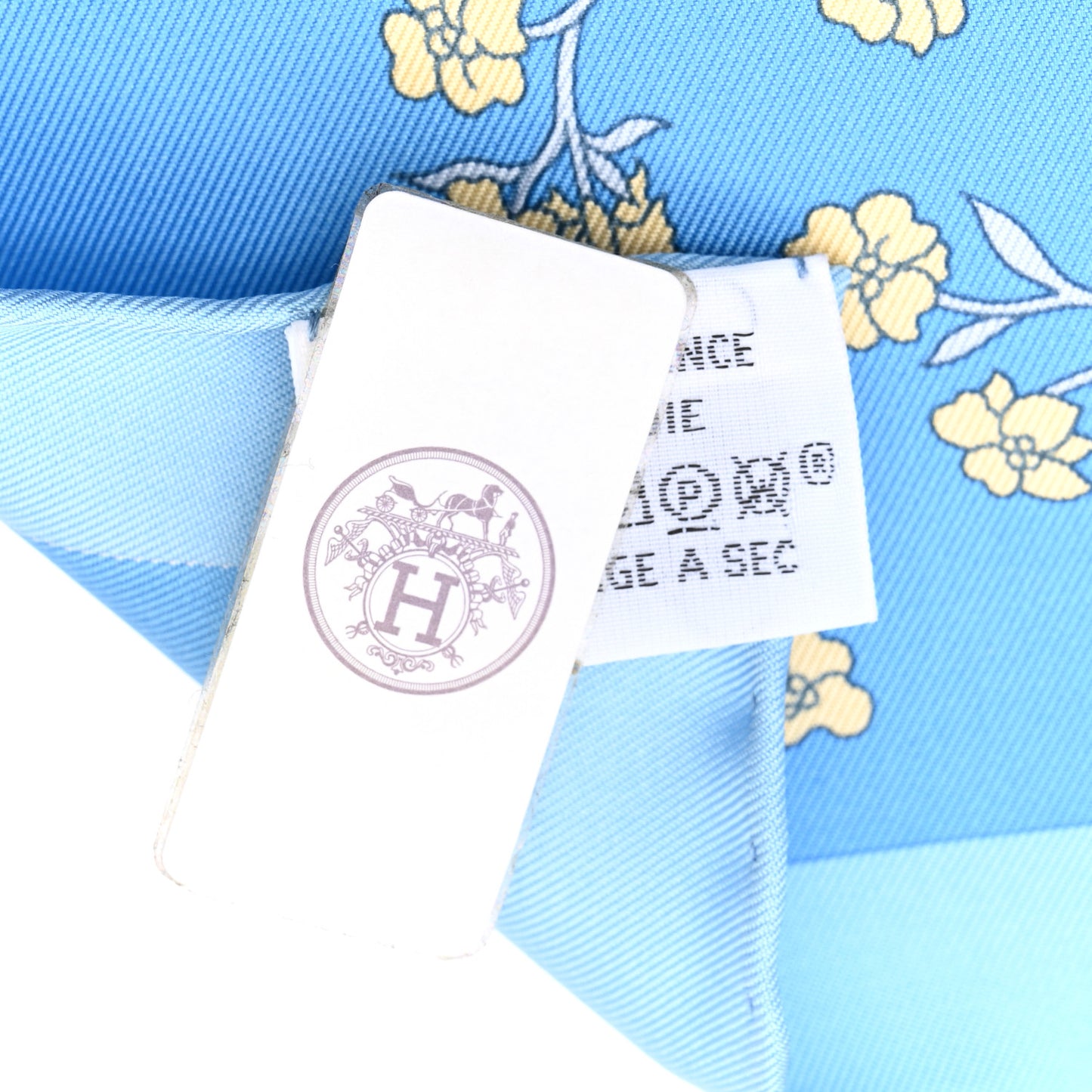 Silk Robe Legere Scarf 45 Bleu Orange Jaune