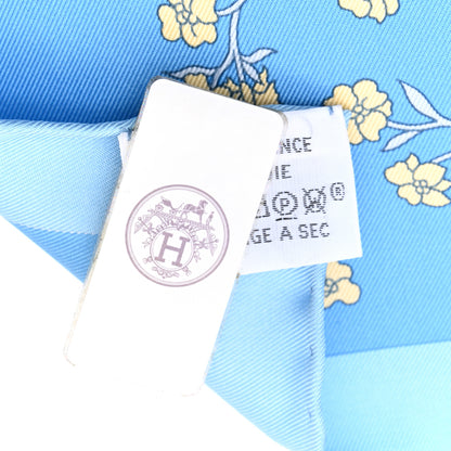 Hermes Silk Robe Legere Scarf 45 Bleu Orange Jaune 3 of 3