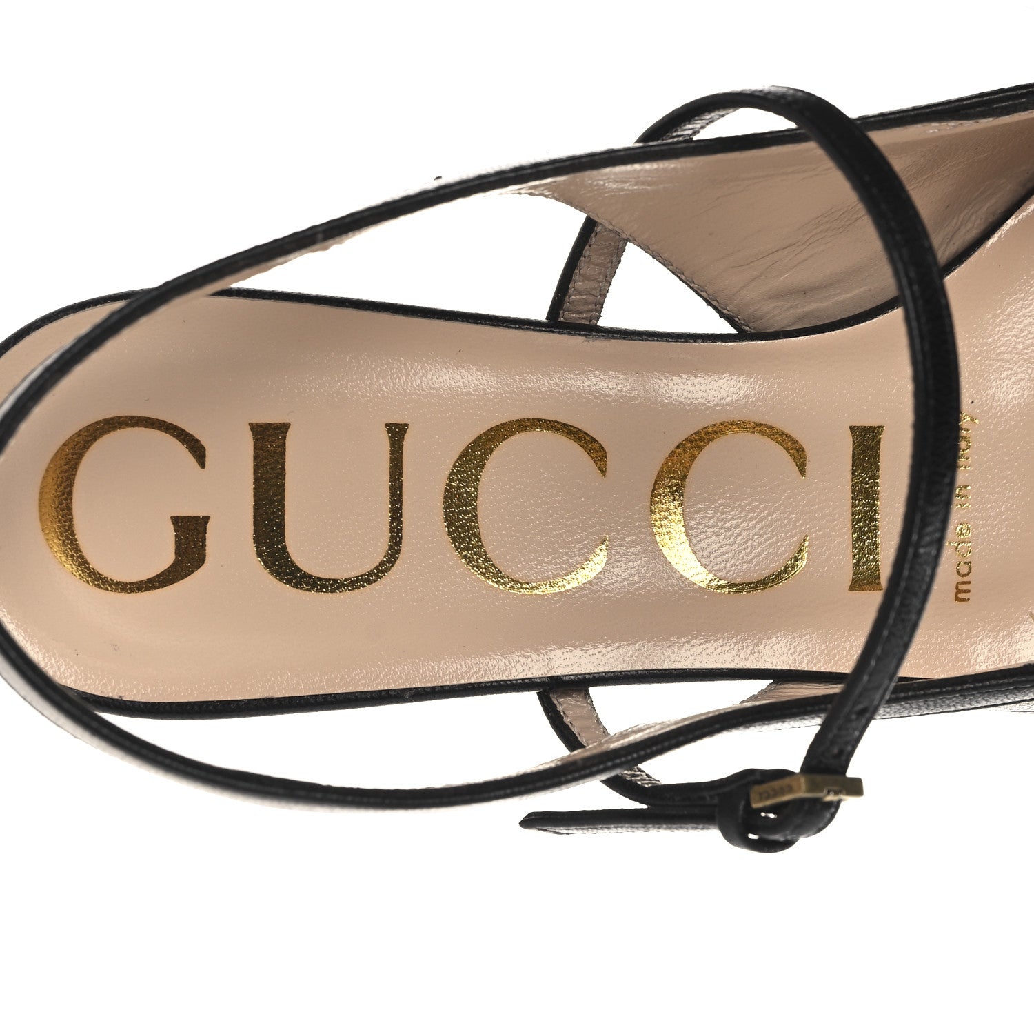 Gucci Malaga Kid Zumi Low Heel Slingback Pumps 35 Black 9 of 11