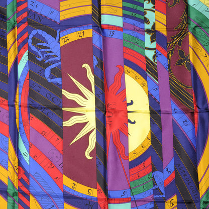 Hermes Silk Astrologie Nouvelle Scarf 90 Red 1 of 6