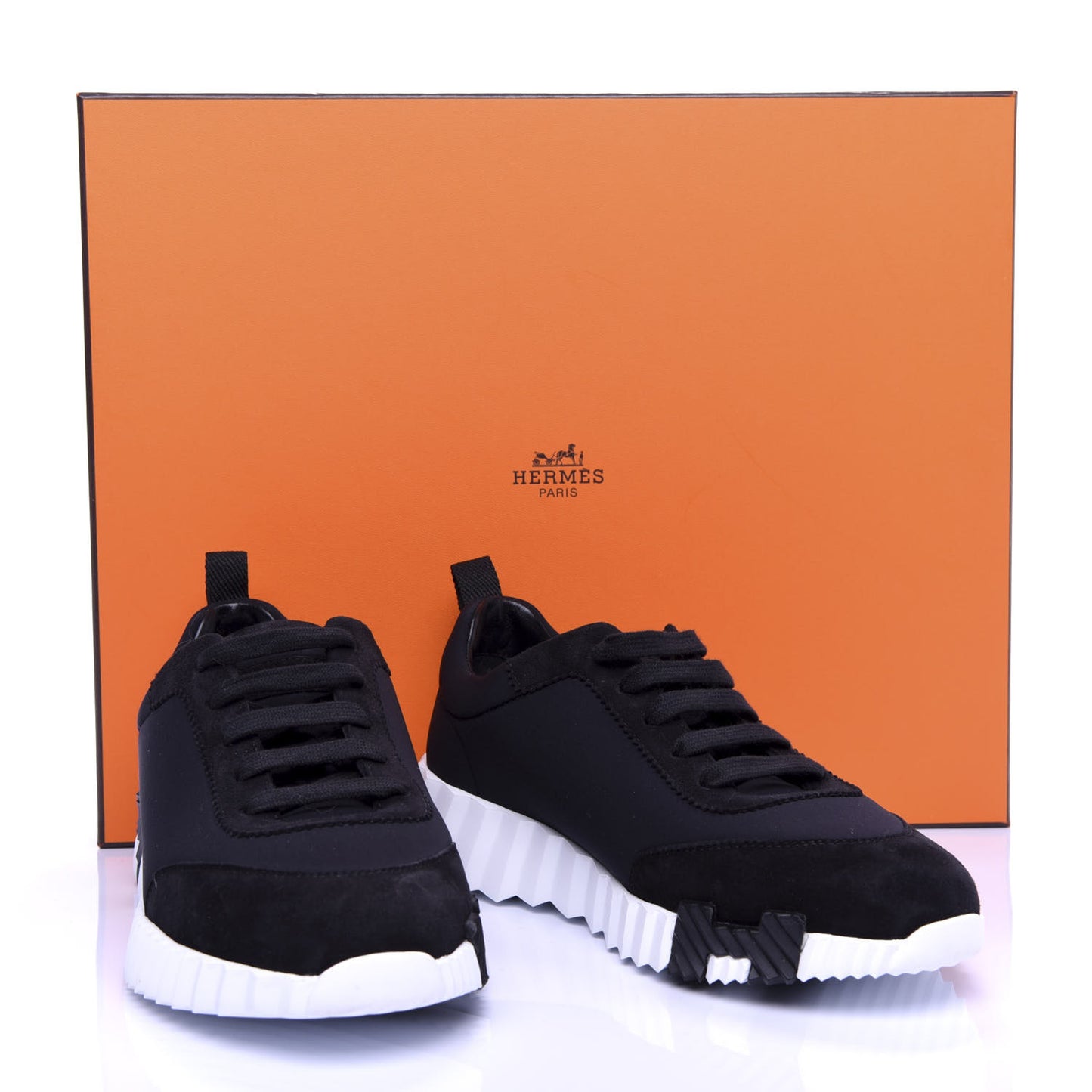 Technical Jersey Suede Goatskin Bouncing Sneakers 36