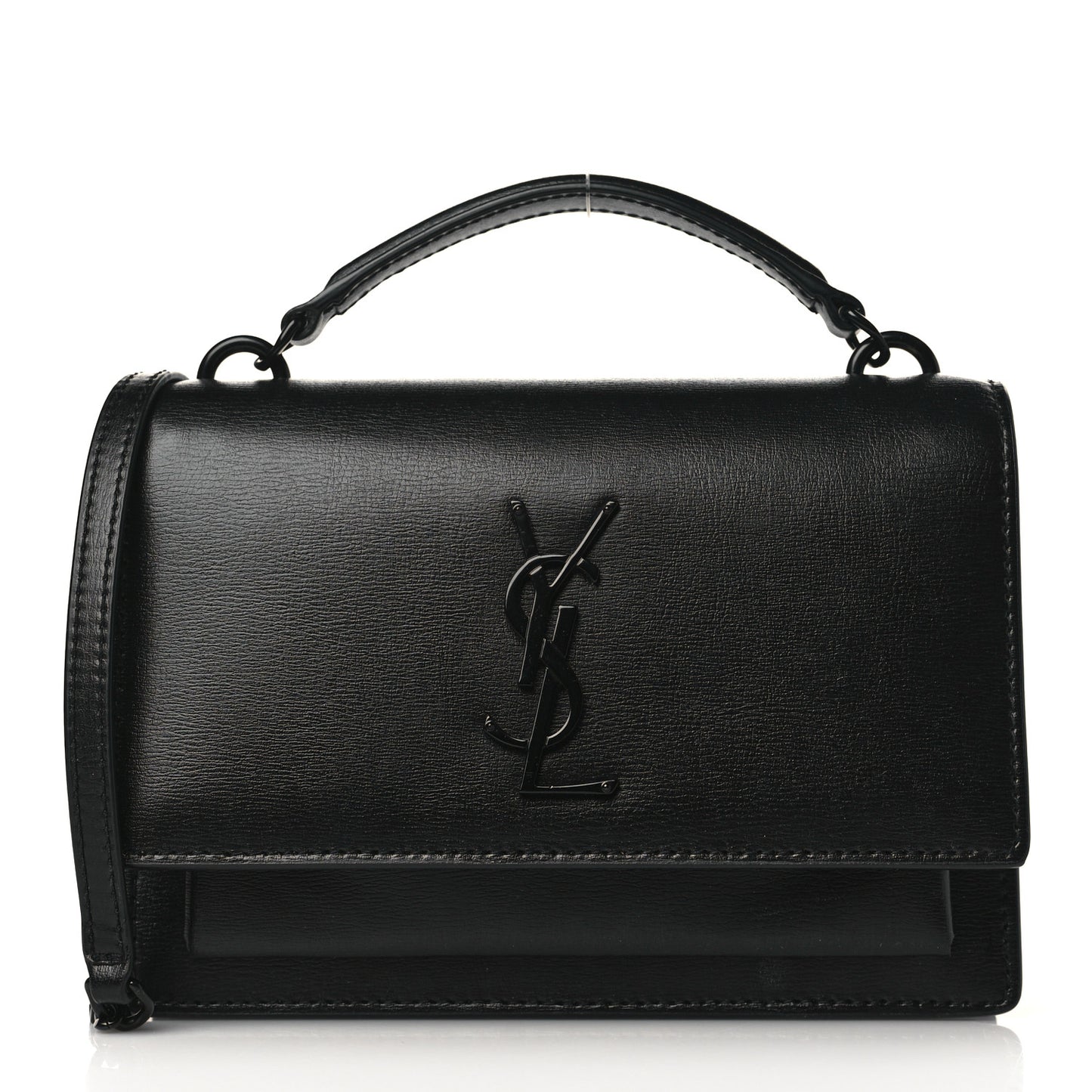Calfskin Monogram Sunset Chain Wallet Black