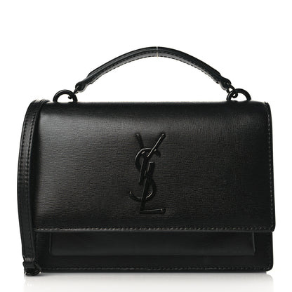 Saint Laurent Calfskin Monogram Sunset Chain Wallet Black 1 of 9