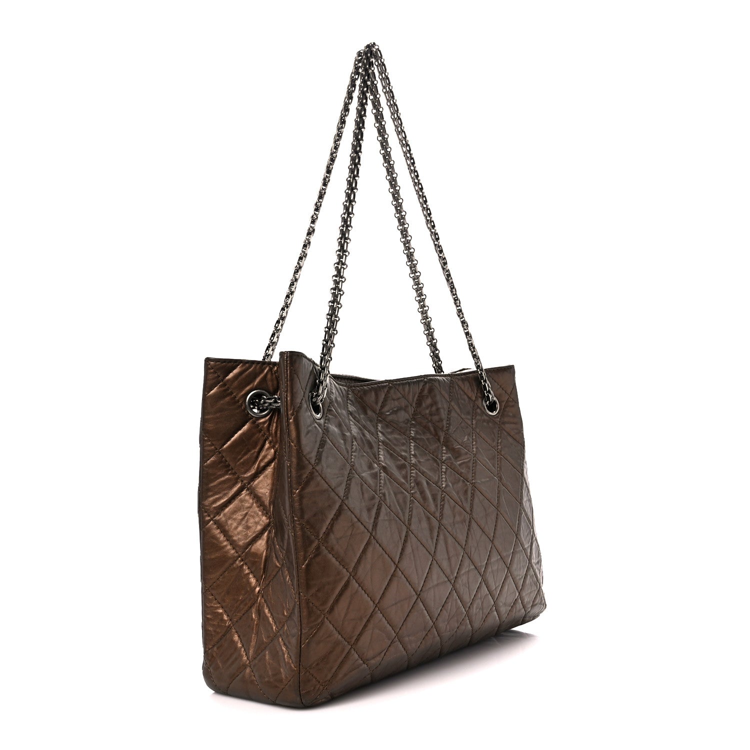 Chanel Aged Calfskin Reissue 2.55 Tote Bronze 3 of 11