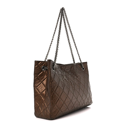 Chanel Aged Calfskin Reissue 2.55 Tote Bronze 3 of 11