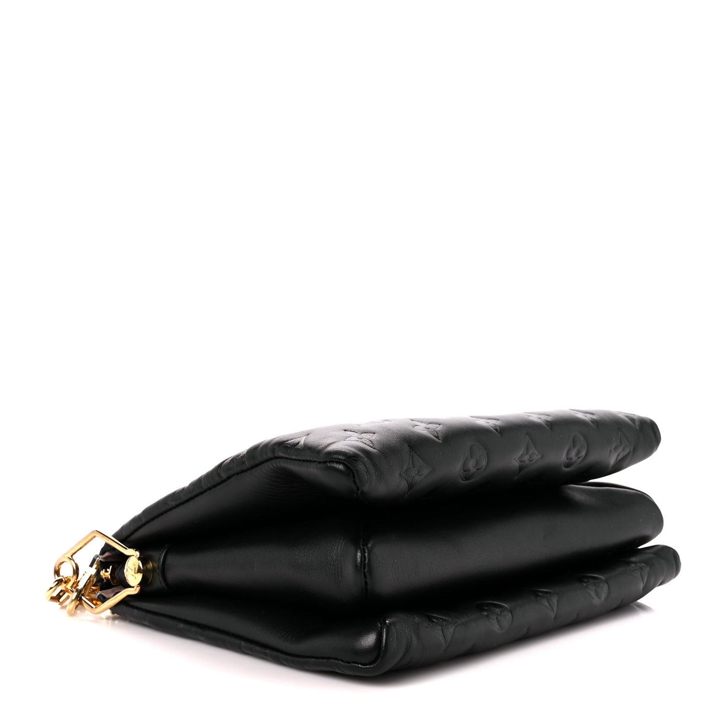 Lambskin Embossed Monogram Coussin PM Black