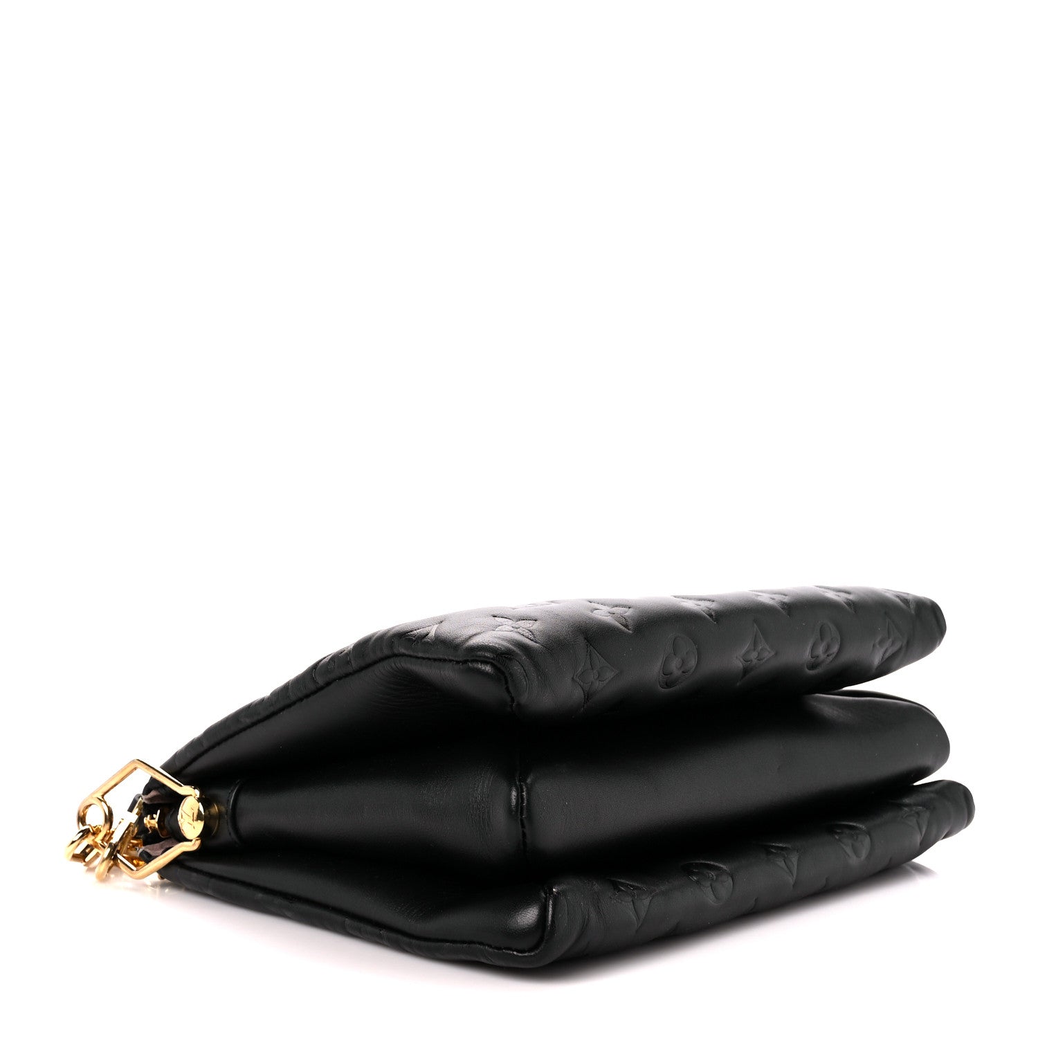 Louis Vuitton Lambskin Embossed Monogram Coussin PM Black 4 of 13