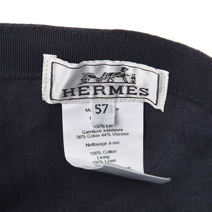Hermes Cotton Cap 57 Black 6 of 10