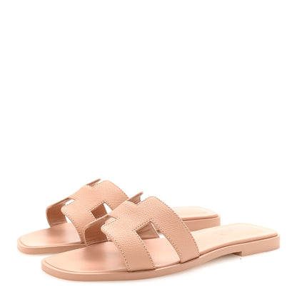 Hermes Epsom Oran Sandals 36.5 Beige Perlino 4 of 10