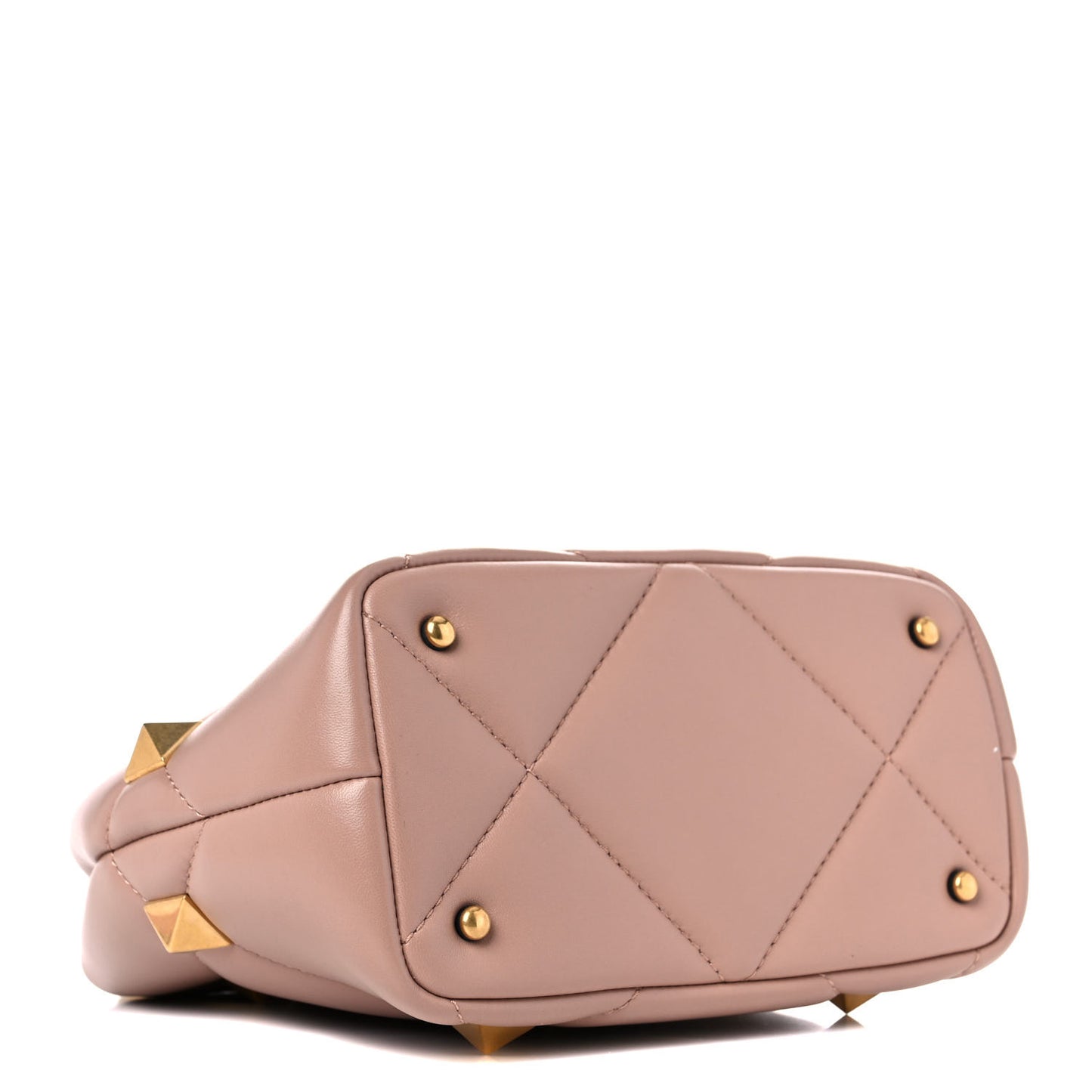 Nappa Small Roman Stud The Handle Bag Rose Cannelle