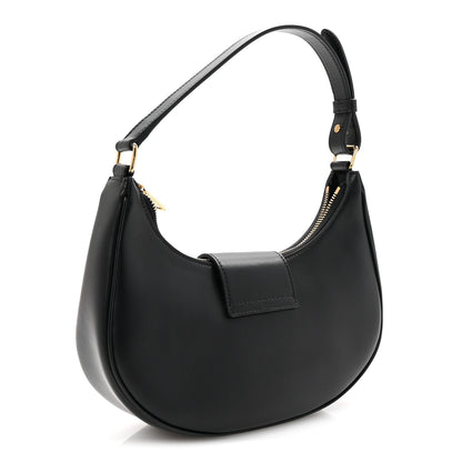 Celine Smooth Calfskin Medium Strap Ava Triomphe Shoulder Bag Black 3 of 10
