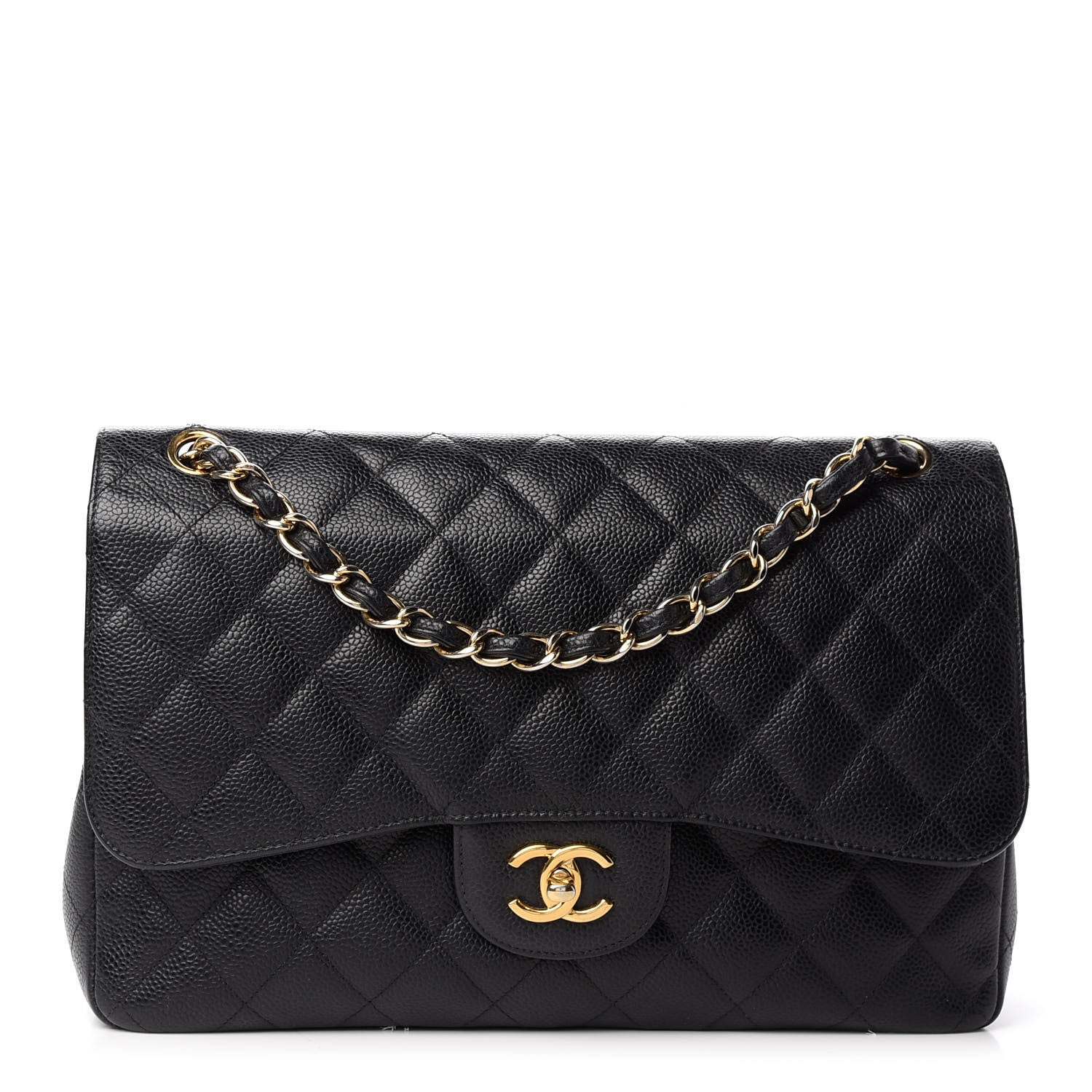 Chanel Caviar Quilted Jumbo Double Flap Black 1 of 9
