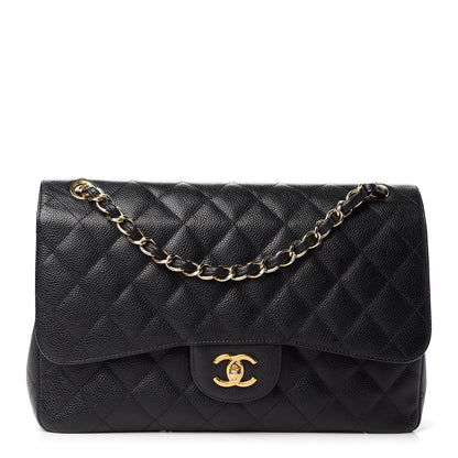Chanel Caviar Quilted Jumbo Double Flap Black 1 of 9