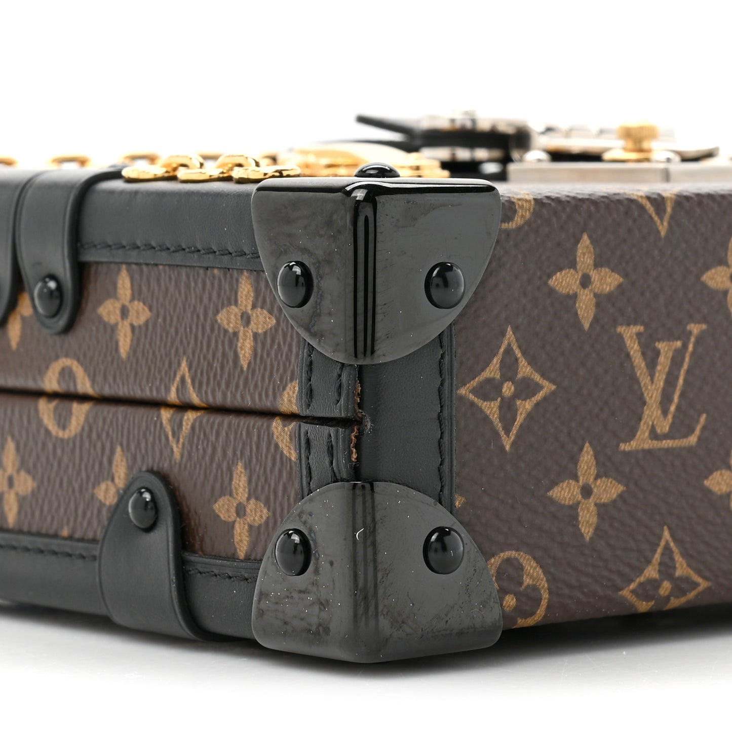 Monogram Chain Petite Malle Black