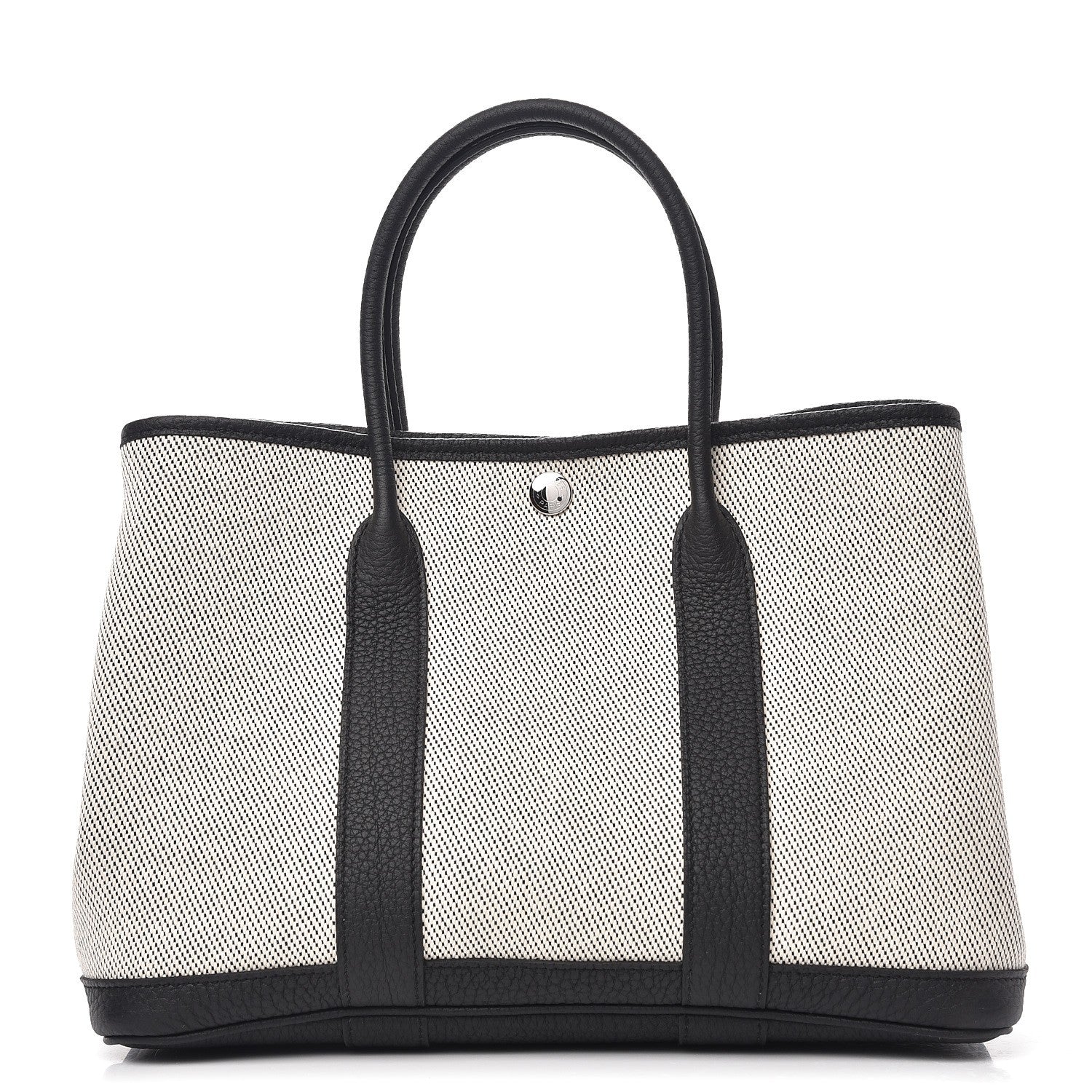 Hermes Twill H Negonda Garden Party 30 TPM Tote Ecru Black 1 of 7