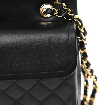 Chanel Lambskin Quilted Medium Double Flap Black 11 of 14