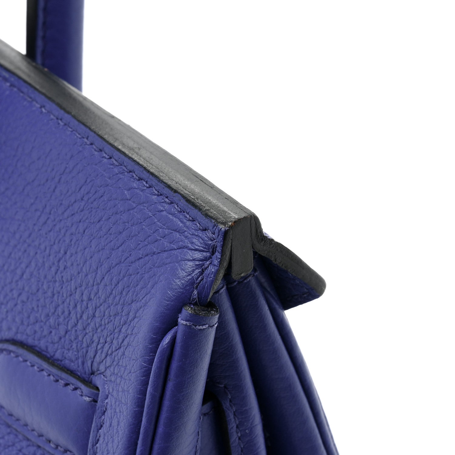 Hermes Taurillon Clemence Birkin 30 Bleu Electrique 11 of 13