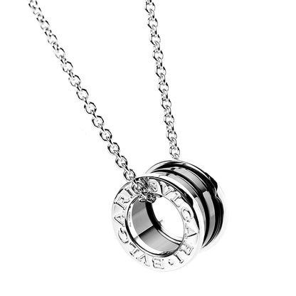 Bulgari Sterling Silver Ceramic Save The Children Pendant Necklace 4 of 6