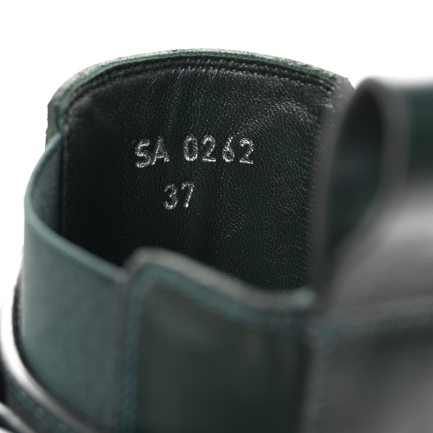 Calfskin 4G Terra Ankle Boots 37 Green Black