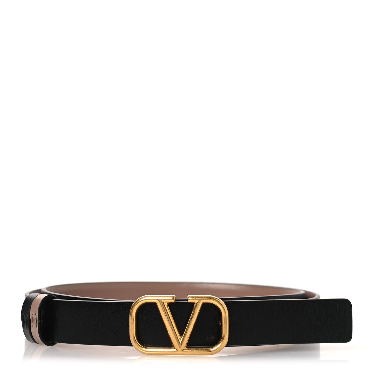 Glossy Calfskin VLogo Reversible 40mm Belt 75 30 Smokey Beige Black