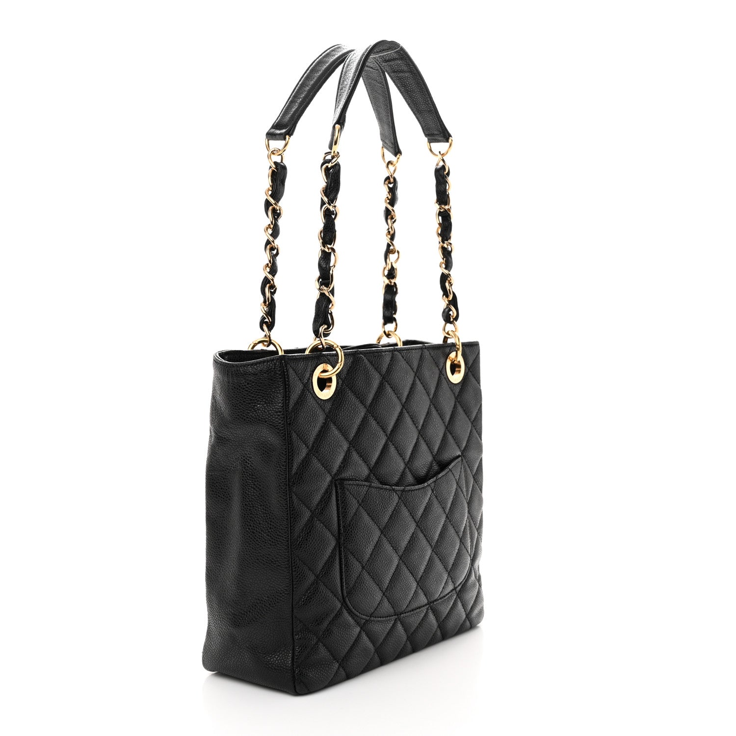 Chanel Caviar Quilted Petit Shopping Tote PST Black 3 of 14