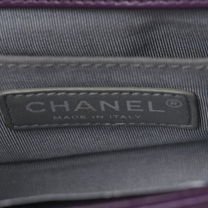 Chanel Velvet Quilted Mini Boy Flap Purple 6 of 9