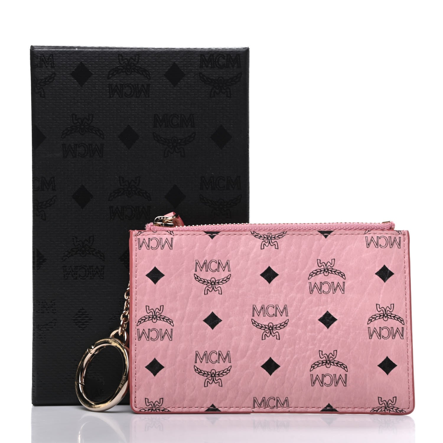 MCM Visetos Key Pouch Pink 7 of 7