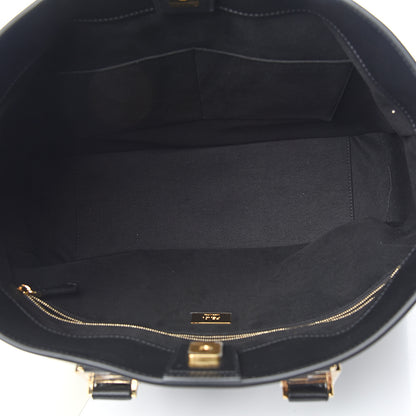Fendi Vitello Glacier Medium FF Tote Black 4 of 9